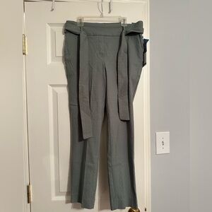 Jules & Leopold Textured Sage Green Women's Trousers